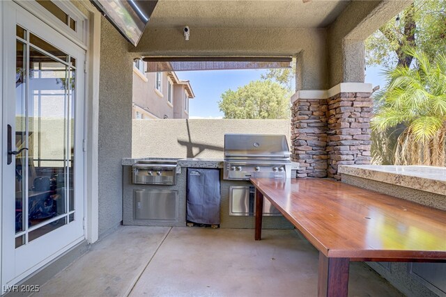 10520 Maystar Ln, Las Vegas, NV 89135 - view of patio / terrace with area for grilling and a grill