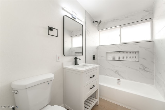 6205 Hargrove Ave, Las Vegas, NV 89107 - full bathroom with toilet,  shower combination, and vanity
