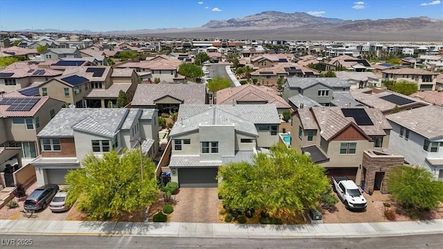 9710 Hiking Ave, Las Vegas, NV 89166 - aerial perspective of suburban area featuring a mountainous background