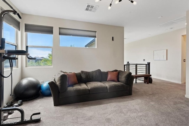 9710 Hiking Ave, Las Vegas, NV 89166 - living area featuring carpet floors and baseboards