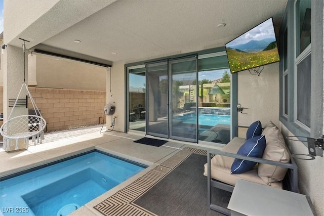 9710 Hiking Ave, Las Vegas, NV 89166 - view of swimming pool with a patio area