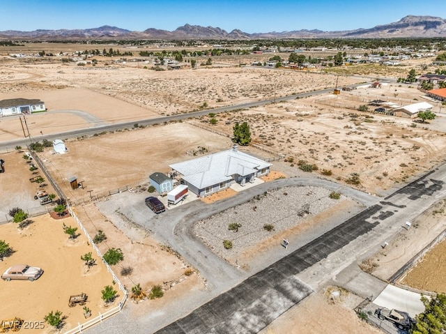 1410 Tiptop Trl, Pahrump, NV 89048 - aerial view of sparsely populated area with a desert landscape and mountains