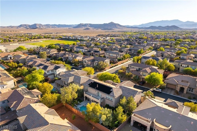 10002 Trapper Mountain St, Las Vegas, NV 89178 - aerial view of residential area with a mountain backdrop