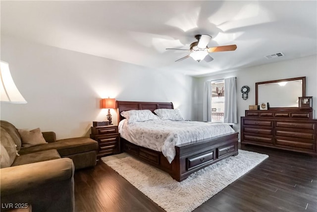 8275 Old Creek Ranch St, Las Vegas, NV 89139 - bedroom with dark wood-type flooring and ceiling fan