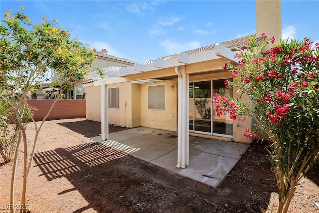3416 Steppe St, North Las Vegas, NV 89032 - back of house featuring a patio, a fenced backyard, and stucco siding