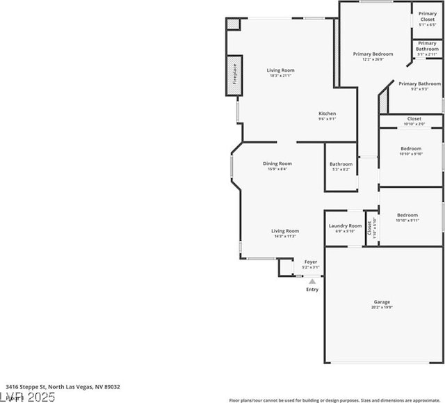 3416 Steppe St, North Las Vegas, NV 89032 - home floor plan