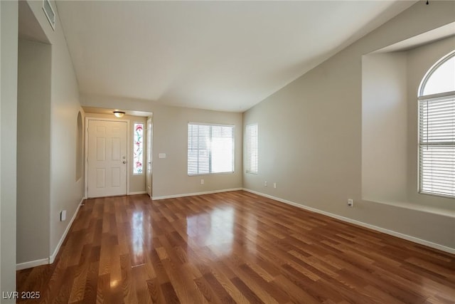 3416 Steppe St, North Las Vegas, NV 89032 - entryway with plenty of natural light, wood finished floors, and baseboards