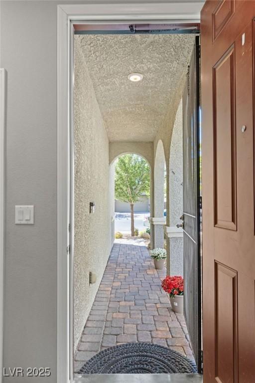 exterior space featuring stucco siding