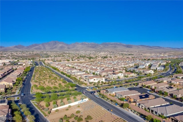 aerial perspective of suburban area featuring mountains