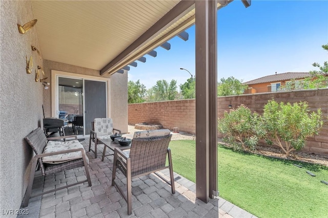 7115 Hickory Post Ave, Las Vegas, NV 89179 - view of patio with an outdoor living space
