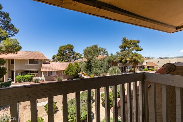 balcony featuring a residential view