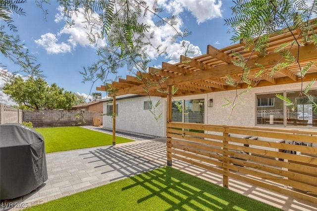 325 Heather Dr, Henderson, NV 89002 - view of yard with a pergola and a patio area