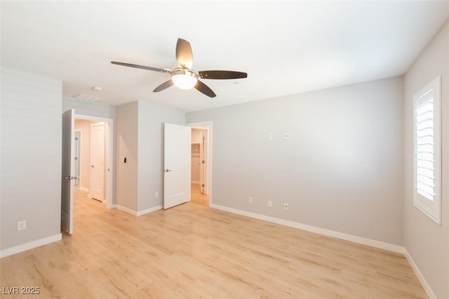 6145 May River St, Las Vegas, NV 89148 - unfurnished room with plenty of natural light, a ceiling fan, and light wood finished floors