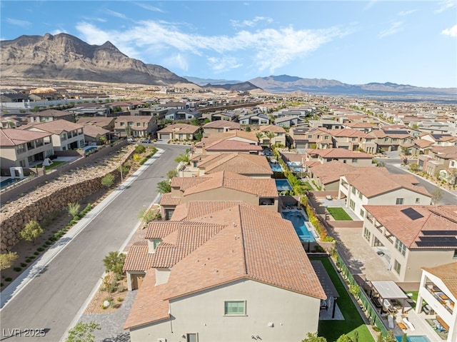 212 Harris Peak St, Las Vegas, NV 89138 - aerial view of residential area featuring a mountain backdrop