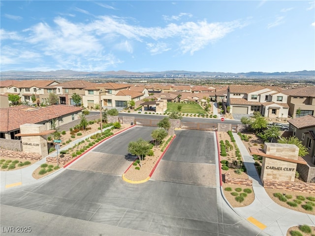 212 Harris Peak St, Las Vegas, NV 89138 - aerial view of residential area featuring a mountain backdrop