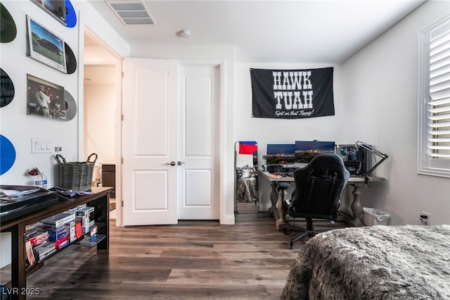 212 Harris Peak St, Las Vegas, NV 89138 - bedroom featuring wood finished floors, multiple windows, and a desk