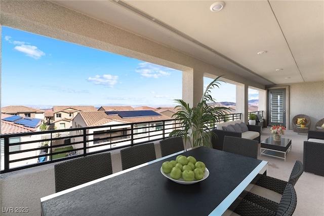212 Harris Peak St, Las Vegas, NV 89138 - patio / terrace featuring outdoor lounge area and a residential view