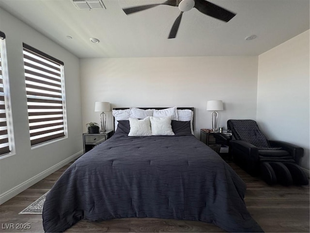 212 Harris Peak St, Las Vegas, NV 89138 - bedroom with wood finished floors and a ceiling fan
