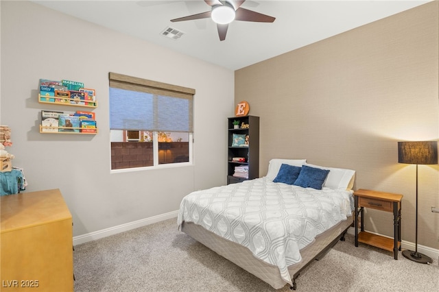 2116 Canvas Edge Dr, Henderson, NV 89044 - carpeted bedroom with baseboards and a ceiling fan