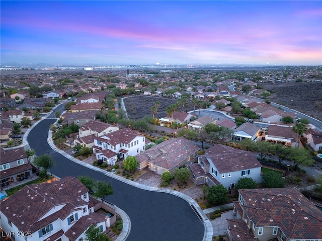 2116 Canvas Edge Dr, Henderson, NV 89044 - aerial view at dusk of a residential view