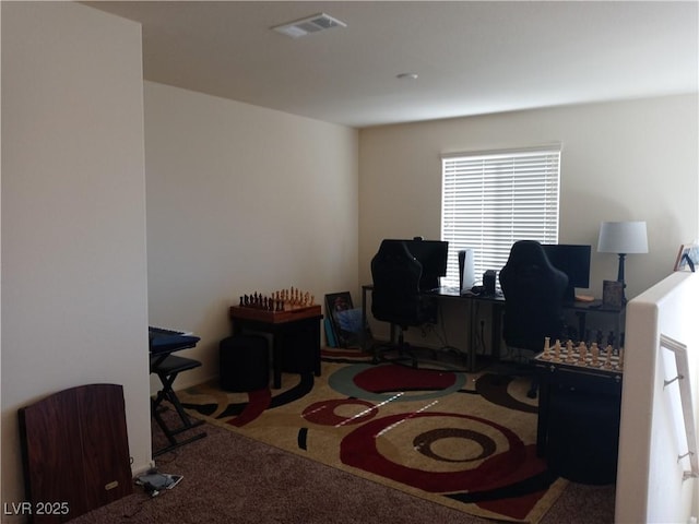 view of carpeted office
