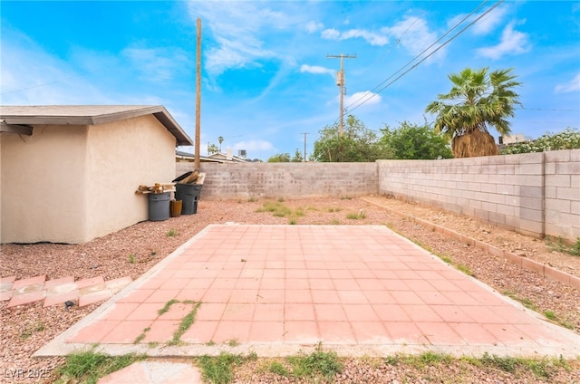 view of patio / terrace with a fenced backyard