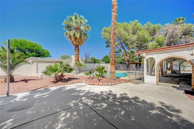 view of patio with a fenced backyard