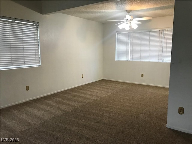 3138 White Rose Way, Henderson, NV 89014 - carpeted spare room with ceiling fan, baseboards, and a textured ceiling