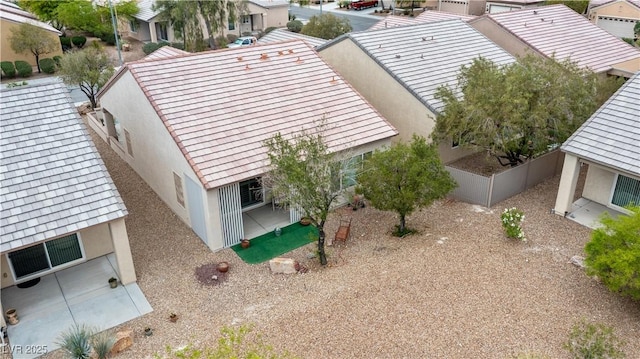 aerial view of residential area