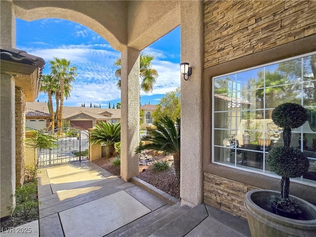 5445 Pendini Point Ct, Las Vegas, NV 89141 - view of patio / terrace featuring a gate