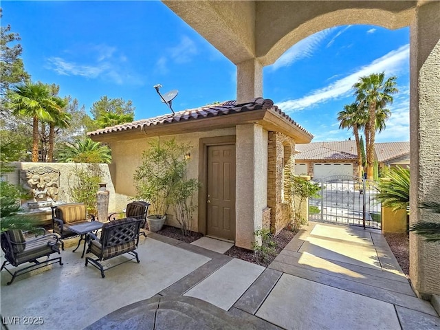 5445 Pendini Point Ct, Las Vegas, NV 89141 - view of patio with a gate and fence