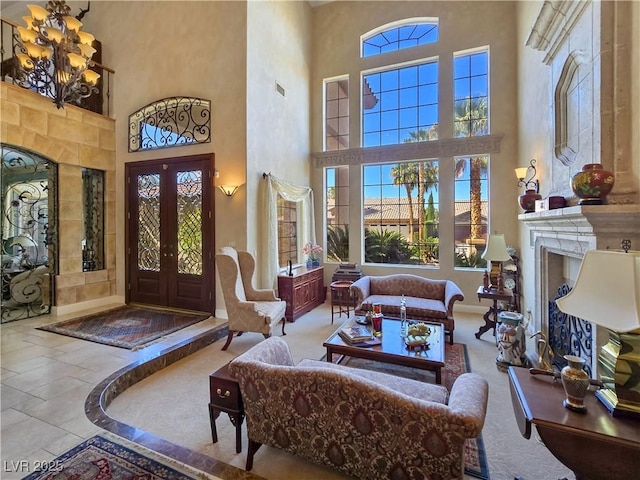5445 Pendini Point Ct, Las Vegas, NV 89141 - building lobby featuring a towering ceiling