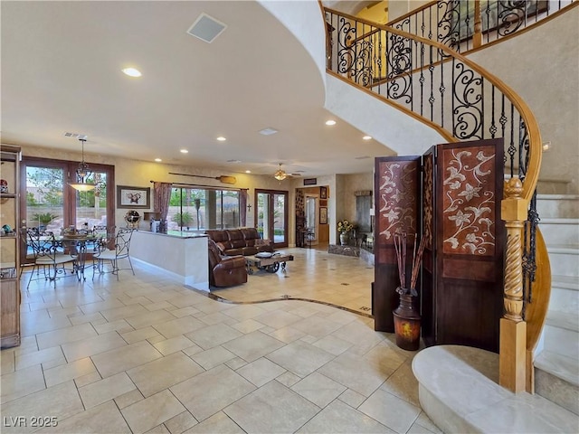 5445 Pendini Point Ct, Las Vegas, NV 89141 - entryway featuring stairway, recessed lighting, and baseboards