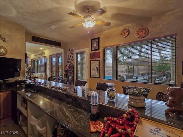 5445 Pendini Point Ct, Las Vegas, NV 89141 - dining room with ceiling fan