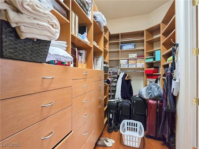 5445 Pendini Point Ct, Las Vegas, NV 89141 - walk in closet featuring wood finished floors