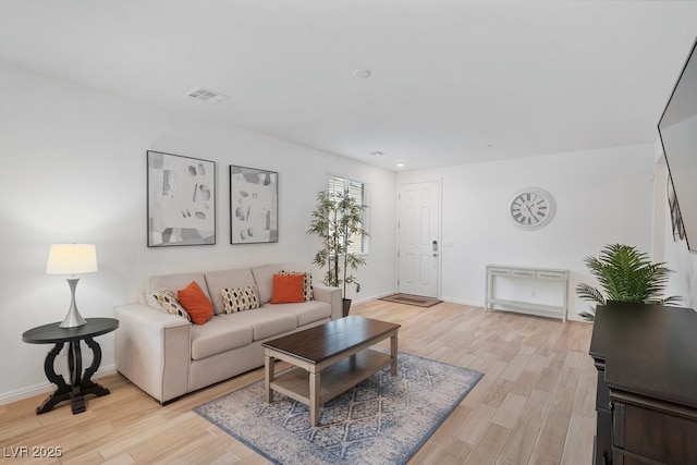 3709 Neblina Dr, Henderson, NV 89052 - living area with light wood-style flooring, baseboards, and recessed lighting