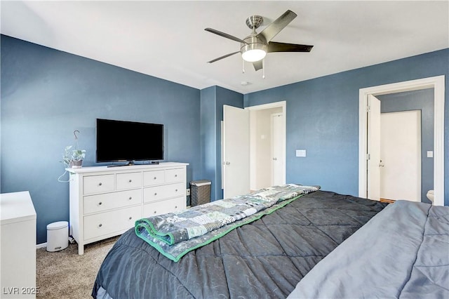 9065 Adorable Ave, Las Vegas, NV 89149 - bedroom featuring light colored carpet, ceiling fan, and baseboards