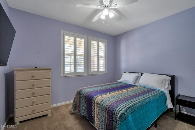 7520 Fontera Ct, Las Vegas, NV 89139 - bedroom featuring carpet flooring, baseboards, and ceiling fan