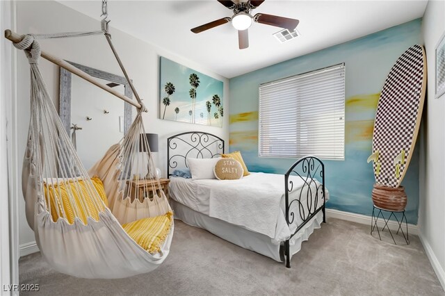 7778 Villa Montara St, Las Vegas, NV 89123 - bedroom with baseboards, carpet, and ceiling fan