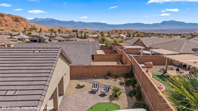 942 Shadow Hawk Rdg, Mesquite, NV 89027 - aerial view of residential area with a mountainous background
