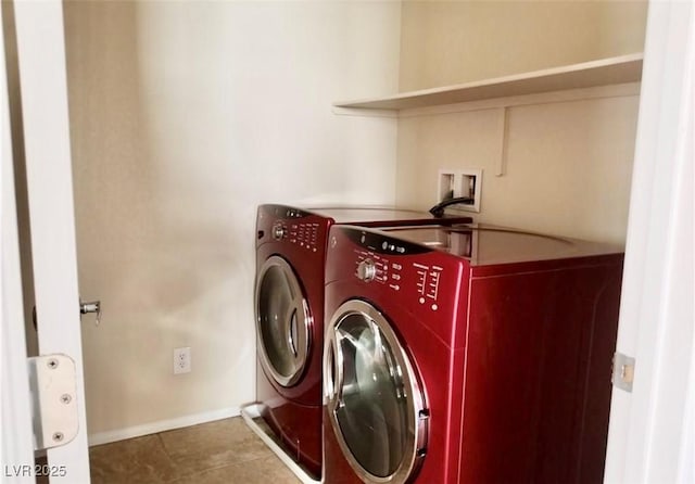 7563 Captain Lord Ct, Las Vegas, NV 89166 - washroom with separate washer and dryer, tile patterned floors, and baseboards