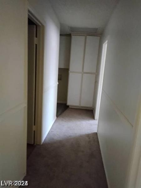 corridor featuring carpet flooring