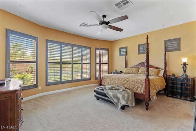 7719 Villa Montara St, Las Vegas, NV 89123 - bedroom featuring light carpet, baseboards, and a ceiling fan
