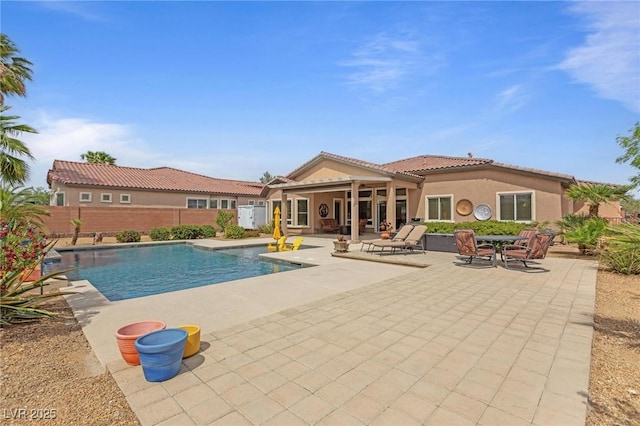 7719 Villa Montara St, Las Vegas, NV 89123 - view of swimming pool with a patio area and fence