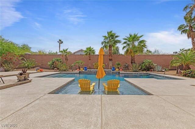 7719 Villa Montara St, Las Vegas, NV 89123 - view of pool featuring a fenced backyard and a patio area
