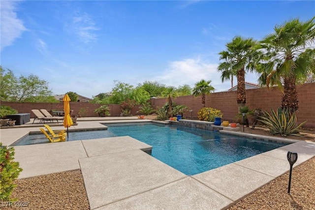 7719 Villa Montara St, Las Vegas, NV 89123 - view of swimming pool with a patio and a fenced backyard