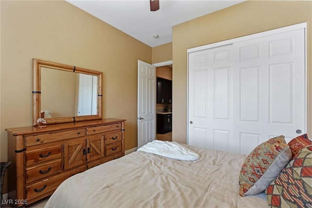 7719 Villa Montara St, Las Vegas, NV 89123 - bedroom featuring a closet and ceiling fan