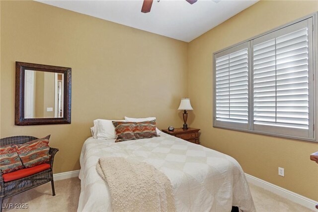 7719 Villa Montara St, Las Vegas, NV 89123 - bedroom with carpet, baseboards, and a ceiling fan