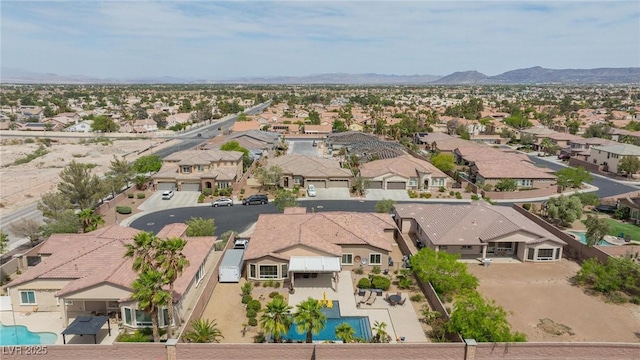7719 Villa Montara St, Las Vegas, NV 89123 - aerial view of residential area featuring mountains and a pool