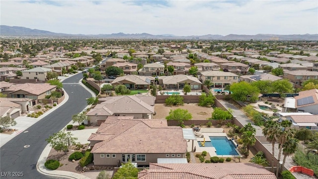 7719 Villa Montara St, Las Vegas, NV 89123 - aerial view of residential area featuring a pool and mountains